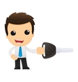Funny cartoon office worker vector image