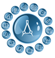Education buttons vector image