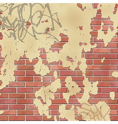 Wall with Plaster vector image