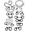 Handcuff collection vector image