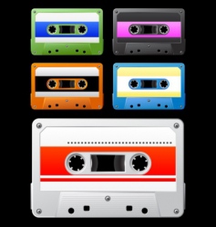 Audio cassette vector image
