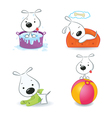 Puppy dog set vector image