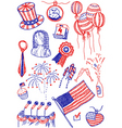 America doodles vector image