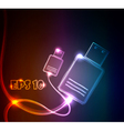 Glowing usb vector image
