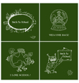 Set of Back to School Cards vector image