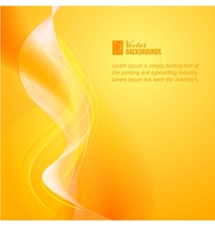Orange smooth light lines Orange smooth light lines vector image