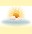 Sunny clouds vector image