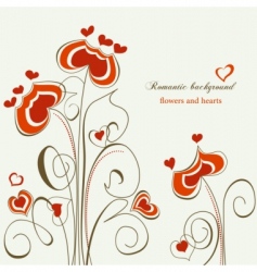 Romantic floral background vector image