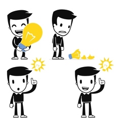 Funny cartoon helper man vector image