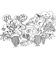 Couple dialogue sketchy doodles vector image