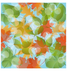 Seamless floral pattern with leaves vector image