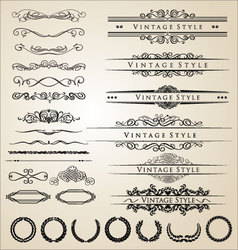Decorative border and frame set vector image