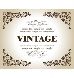 Vintage flower frame vector image