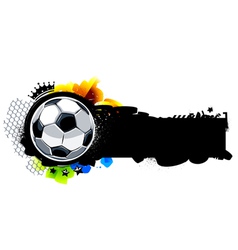Graffiti image with soccer ball vector image