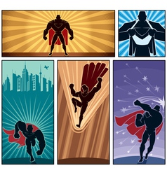 Superhero Banners 2 vector image