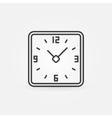 Clock in rounded squares icon vector image