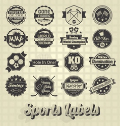 Mixed Sports Labels vector image