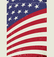 Grunge united states of america wavy flag vector image