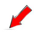 Red downloads arrow on white vector image