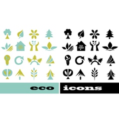 Eco icons set vector image