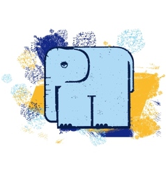 Blue elephant vector image
