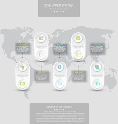 Abstract element for business strategy in stages vector image