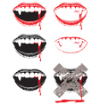 Vampire lips vector image