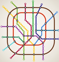Metro Route Map vector image