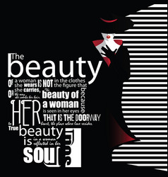 Fashion quote with fashion woman Fashion quote with fashion woman vector image