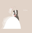 Wedding couple vector image