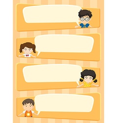 Children and bubble speech designs vector image