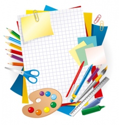 Paper and pens vector image