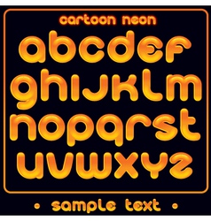 Neon font vector image