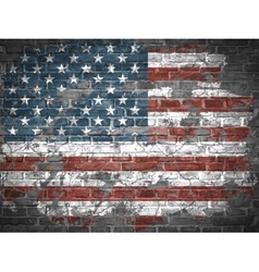 Old American flag vector image