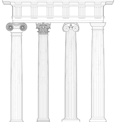 Four classical orders vector image