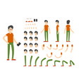 Flat character creation set vector image