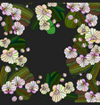 Card with tropic flower - orchid vector image