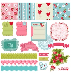 Scrapbook Design Elements - Vintage Flowers vector image
