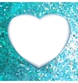 Blue frame in the shape of heart EPS 8 vector image