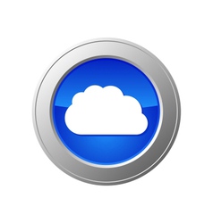 Cloud computing button vector image