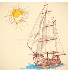 Sailing boat vector image