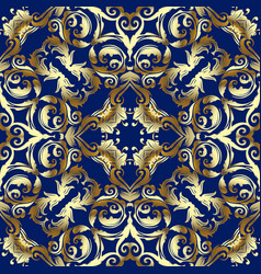 Gold pattern with birds Royalty Free Vector Image