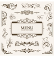 Calligraphic elements vintage vector image
