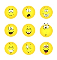 Set of smileys vector image
