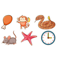 Large set different objects Royalty Free Vector Image