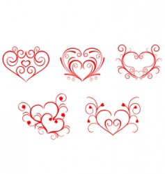 Valentine hearts vector image