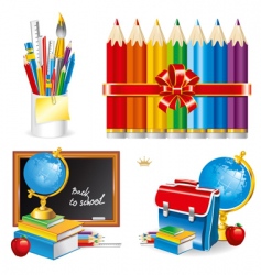 Back to school set illustration vector image