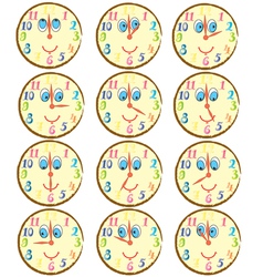 Clocks set vector image