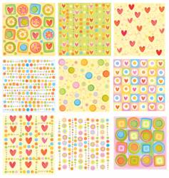 Cartoon floral designs vector image