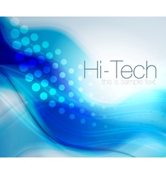 Blue energy wave abstract background vector image